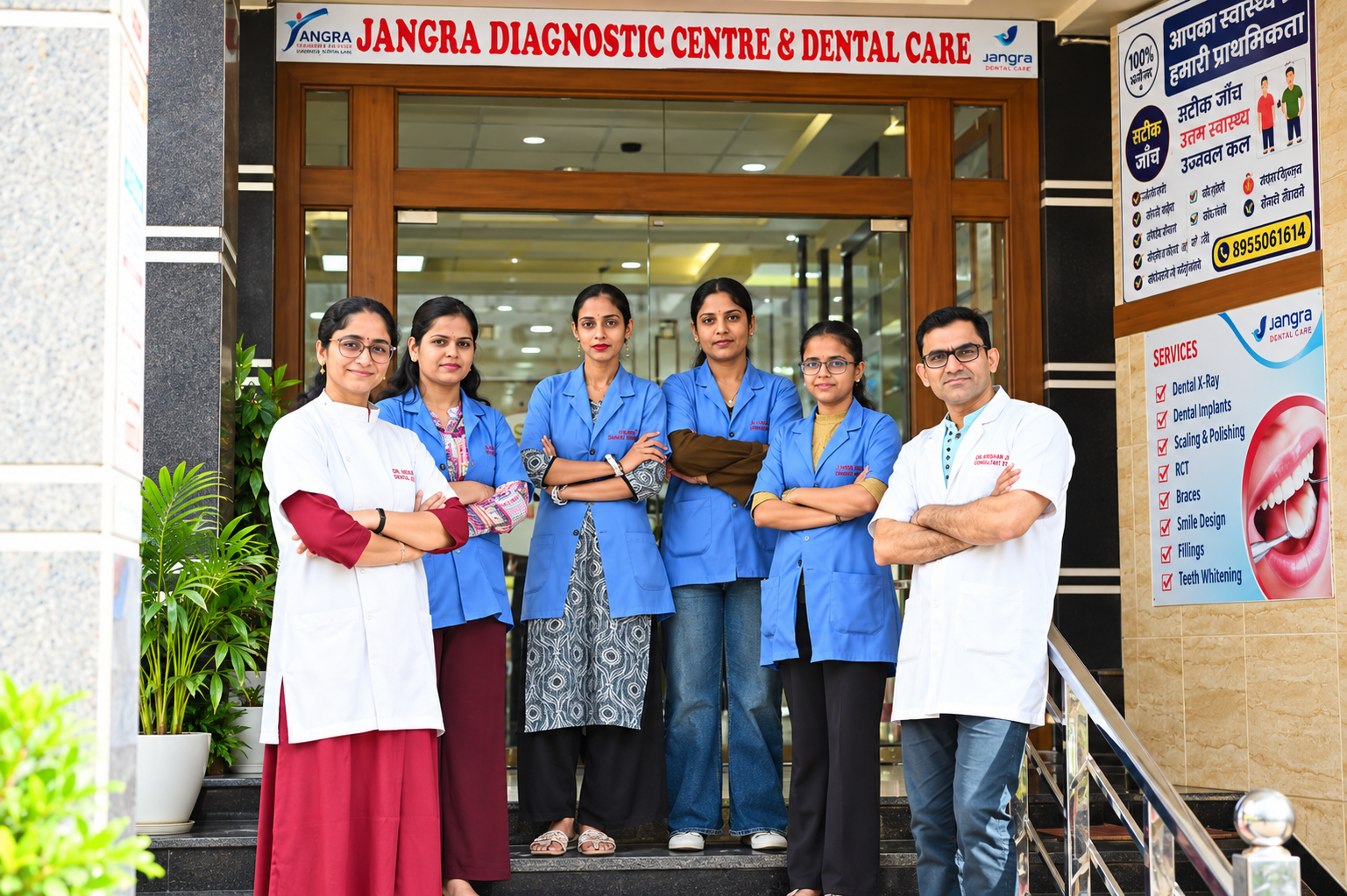 Medical management and clinical nursing team at Jangra Diagnostics Rohtak